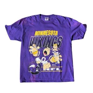 Vintage flinstones Minnesota Vikings T-shirt NFL - 46” chest XL